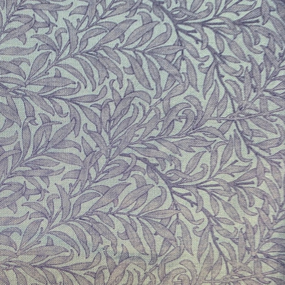 David Textiles English Collection Purple Willow Leaf Fabric 40in x 1yd